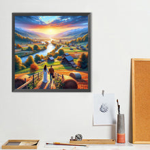 Load image into Gallery viewer, Diamond Painting - Full Round - Couple And Mountains And Lakes (40*40CM)