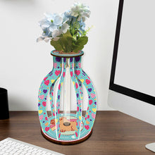 Load image into Gallery viewer, Wooden Beautiful Pattern Diamond Mosaic Rhinestones Vase 5D DIY Diamond Art Vase