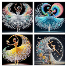Load image into Gallery viewer, 4pcs Partial Special Diamond Painting Set - Dancing Girl (30*30CM)