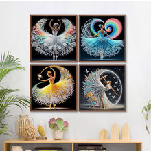 Load image into Gallery viewer, 4pcs Partial Special Diamond Painting Set - Dancing Girl (30*30CM)