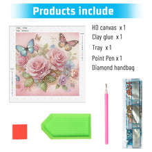 Load image into Gallery viewer, 4pcs Partial Special Diamond Painting Set - Flowers And Butterflies (30*30CM)
