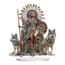Load image into Gallery viewer, Acrylic Special Shaped Indians Diamond Painting Tabletop Ornaments Kit for Home
