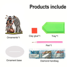 Load image into Gallery viewer, Acrylic Special Shaped Indians Diamond Painting Tabletop Ornaments Kit for Home