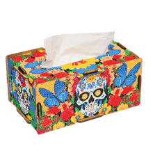 Load image into Gallery viewer, Wooden Colorful Pattern 5D Diamond Painting Tissue Holder Diamond Art Tissue Box