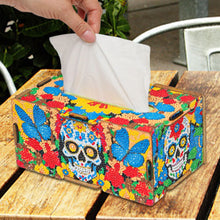 Load image into Gallery viewer, Wooden Colorful Pattern 5D Diamond Painting Tissue Holder Diamond Art Tissue Box