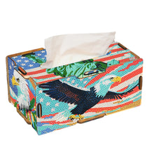 Load image into Gallery viewer, Wooden Colorful Pattern 5D Diamond Painting Tissue Holder Diamond Art Tissue Box