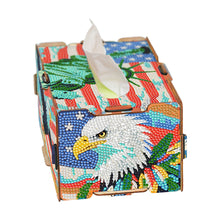 Load image into Gallery viewer, Wooden Colorful Pattern 5D Diamond Painting Tissue Holder Diamond Art Tissue Box