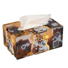 Load image into Gallery viewer, Wooden Colorful Pattern 5D Diamond Painting Tissue Holder Diamond Art Tissue Box