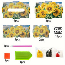 Load image into Gallery viewer, Wooden Colorful Pattern 5D Diamond Painting Tissue Holder Diamond Art Tissue Box