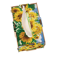 Load image into Gallery viewer, Wooden Colorful Pattern 5D Diamond Painting Tissue Holder Diamond Art Tissue Box
