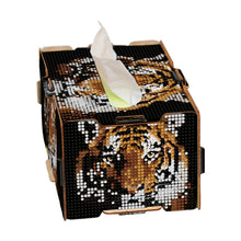 Load image into Gallery viewer, Wooden Colorful Pattern 5D Diamond Painting Tissue Holder Diamond Art Tissue Box