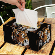 Load image into Gallery viewer, Wooden Colorful Pattern 5D Diamond Painting Tissue Holder Diamond Art Tissue Box