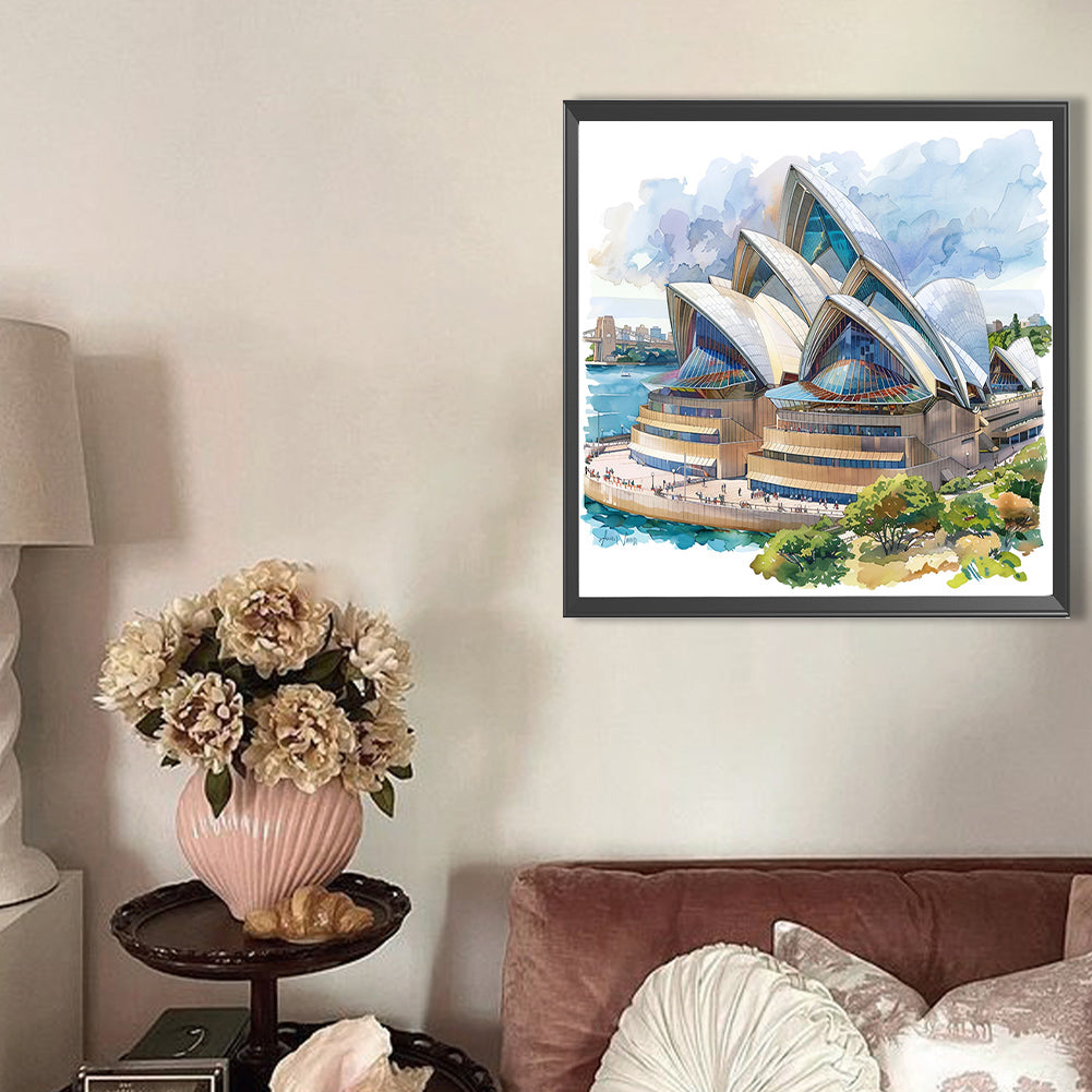 AB Diamond Painting - Full Round - Sydney Opera House In Australia (40*40CM)