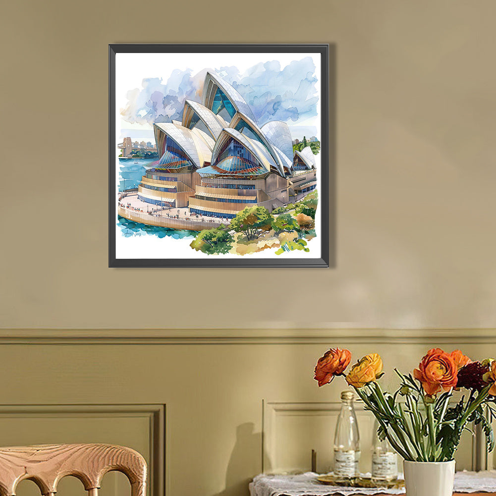 AB Diamond Painting - Full Round - Sydney Opera House In Australia (40*40CM)