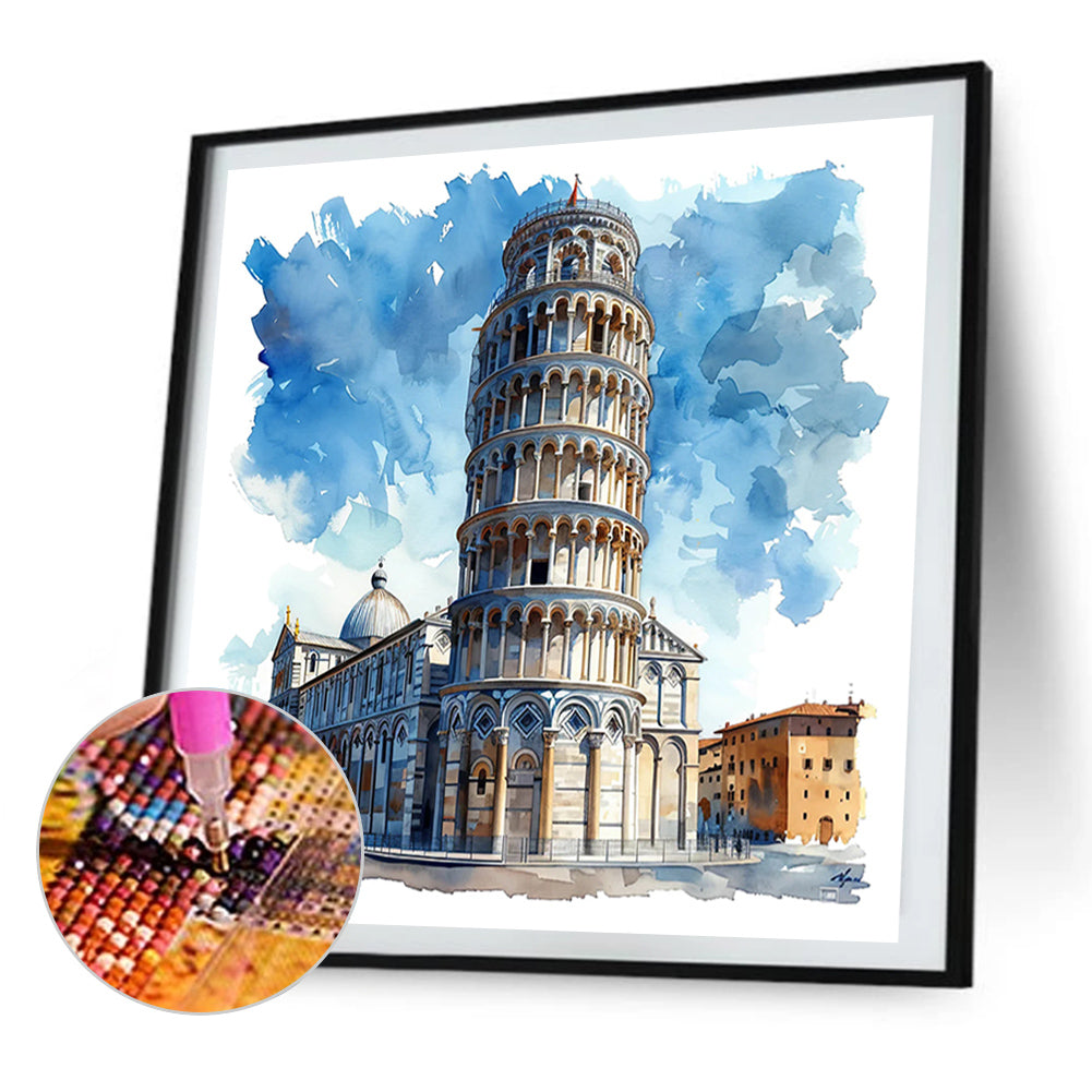 AB Diamond Painting - Full Round - Leaning Tower Of Pisa In Italy (40*40CM)