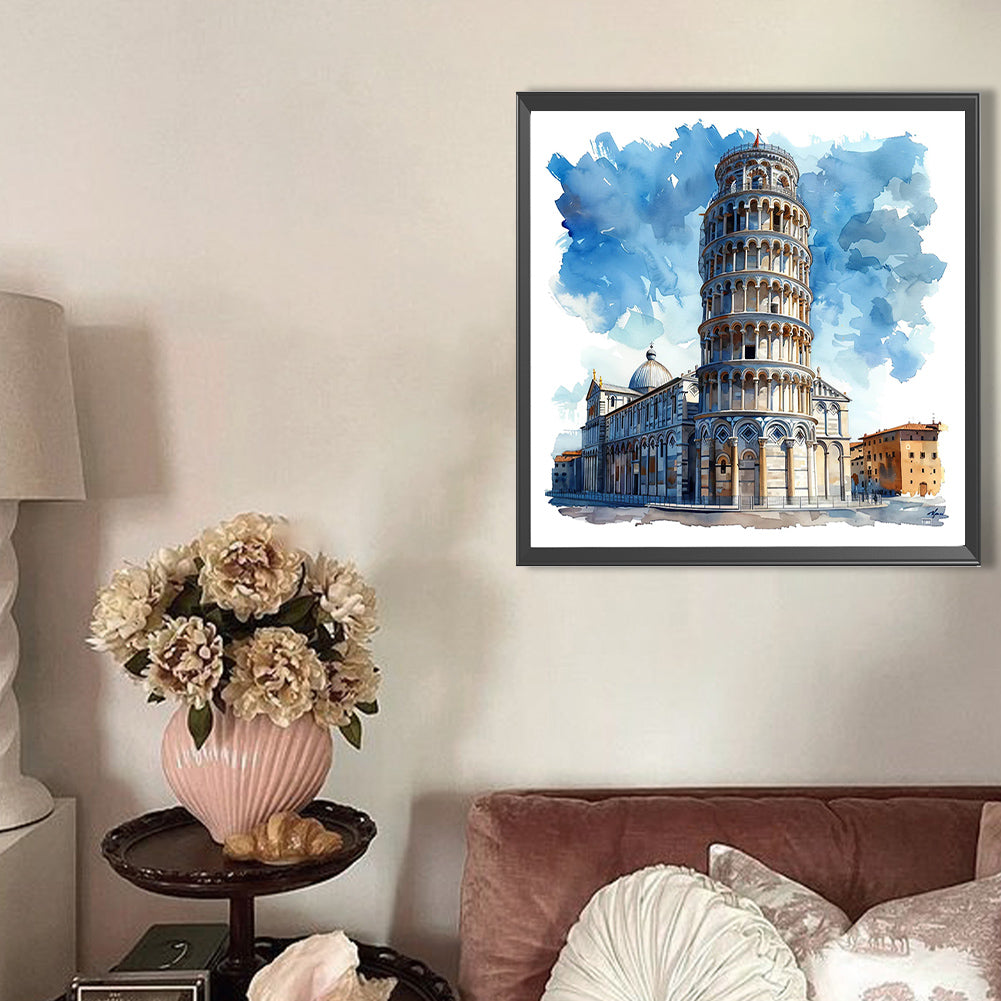 AB Diamond Painting - Full Round - Leaning Tower Of Pisa In Italy (40*40CM)