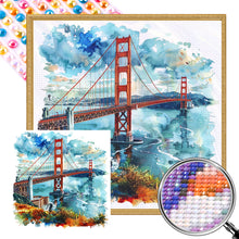Load image into Gallery viewer, AB Diamond Painting - Full Round - Golden Gate Bridge In The United States (40*40CM)