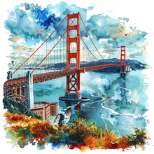 Load image into Gallery viewer, AB Diamond Painting - Full Round - Golden Gate Bridge In The United States (40*40CM)