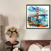 Load image into Gallery viewer, AB Diamond Painting - Full Round - Golden Gate Bridge In The United States (40*40CM)
