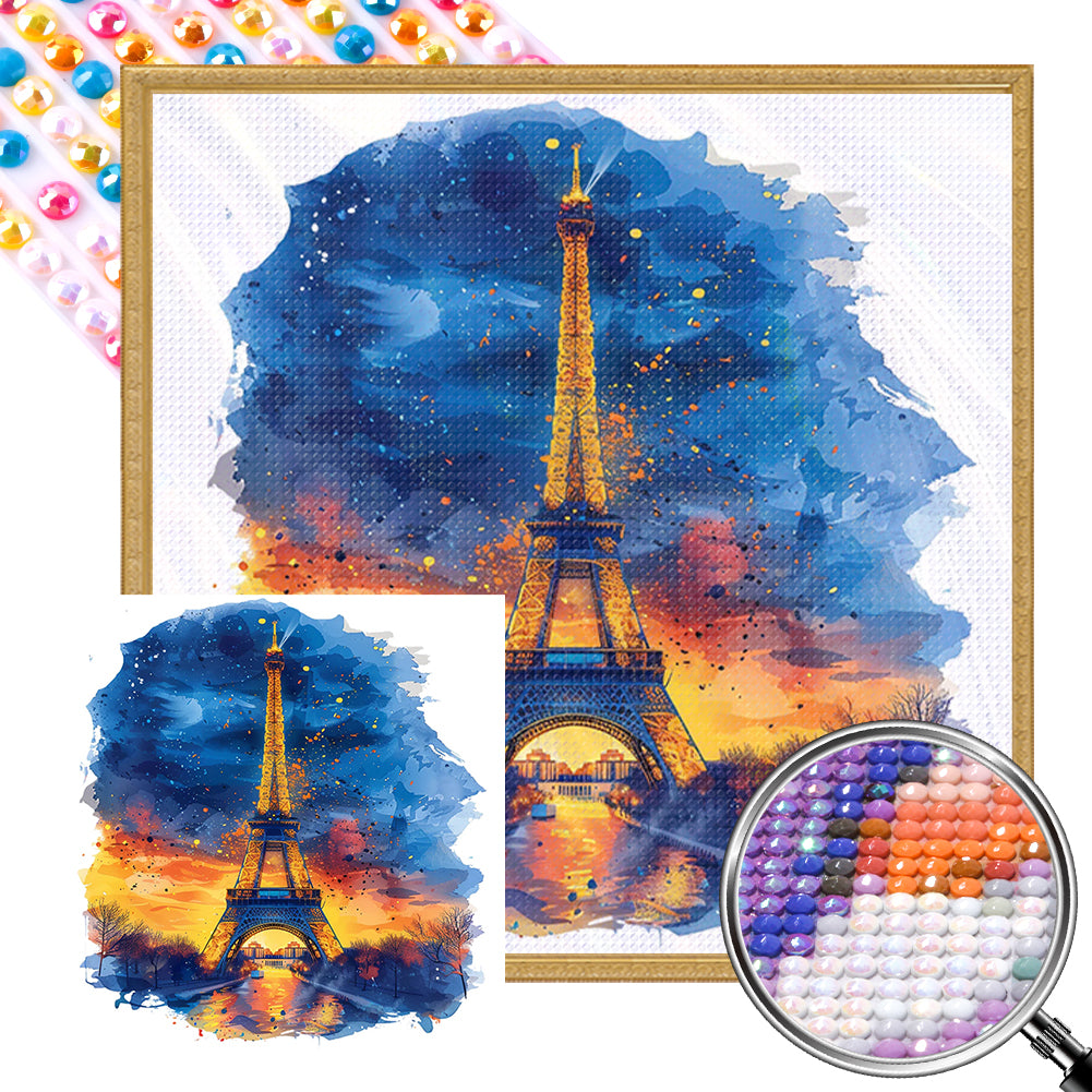 AB Diamond Painting - Full Round - Eiffel Tower In France (40*40CM)
