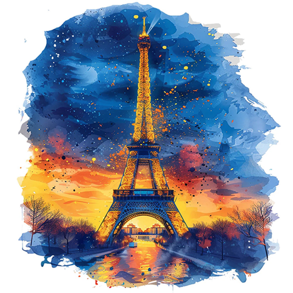 AB Diamond Painting - Full Round - Eiffel Tower In France (40*40CM)