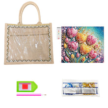 Load image into Gallery viewer, Waterproof Animal DIY Rhinestones Handbag Art Kit Girl Tulips for Outdoor Travel