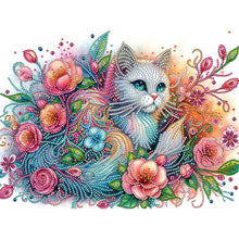 Load image into Gallery viewer, Diamond Painting - Partial Special Shaped - Cat (40*30CM)