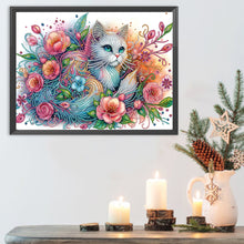 Load image into Gallery viewer, Diamond Painting - Partial Special Shaped - Cat (40*30CM)
