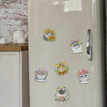 Load image into Gallery viewer, 6Pcs Diamond Painting Refrigerator Magnets Diamond Art Kits for Adults Beginners