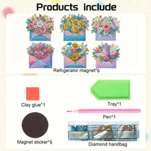 Load image into Gallery viewer, 6Pcs Diamond Painting Refrigerator Magnets Diamond Art Kits for Adults Beginners