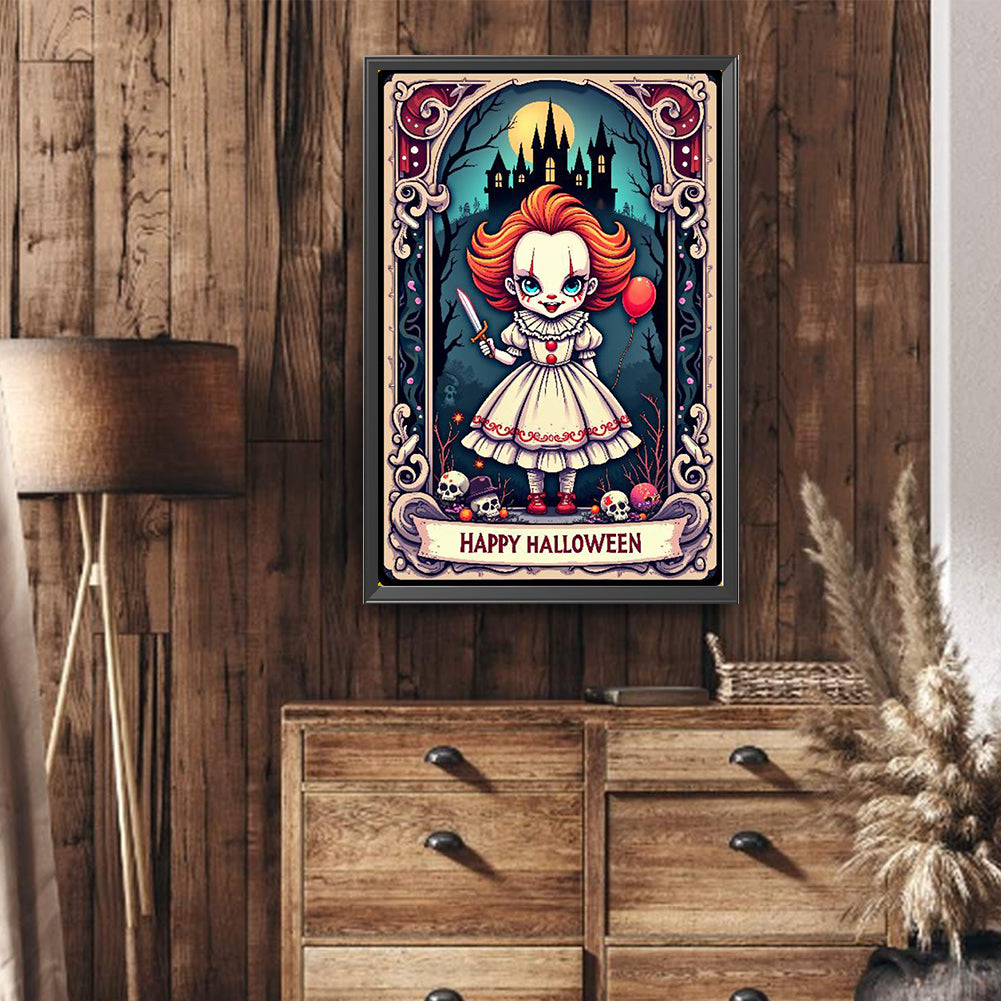 Diamond Painting - Full Round - Halloween Horror Movie Tarot Cards (40*60CM)