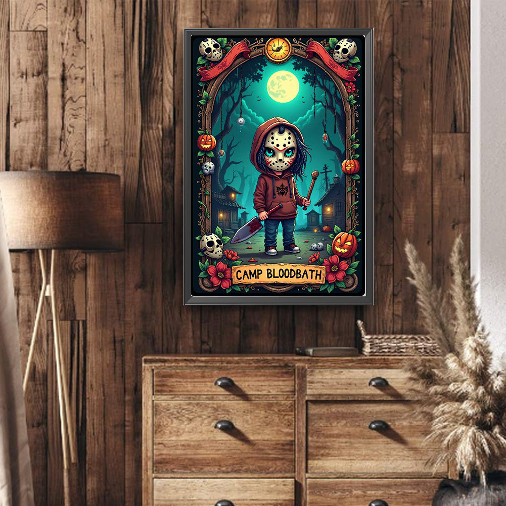Diamond Painting - Full Round - Halloween Horror Movie Tarot Cards (40*60CM)