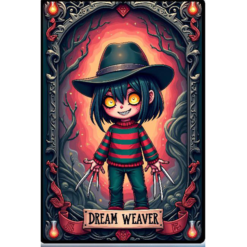 Diamond Painting - Full Round - Halloween Horror Movie Tarot Cards (40*60CM)