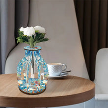 Load image into Gallery viewer, Acrylic Wood Animal Flower Diamond Painting Flower Vase for Home Office Decor