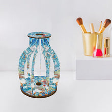 Load image into Gallery viewer, Acrylic Wood Animal Flower Diamond Painting Flower Vase for Home Office Decor