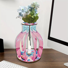 Load image into Gallery viewer, Acrylic Wood Animal Flower Diamond Painting Flower Vase for Home Office Decor