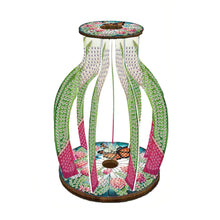 Load image into Gallery viewer, Acrylic Wood Animal Flower Diamond Painting Flower Vase for Home Office Decor