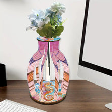 Load image into Gallery viewer, Acrylic Wood Animal Flower Diamond Painting Flower Vase for Home Office Decor