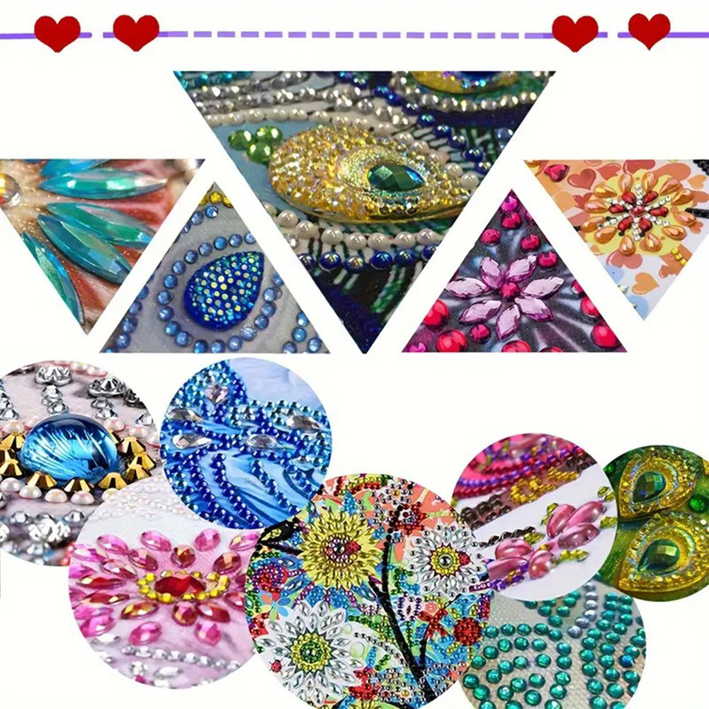 Acrylic Wood Animal Flower Diamond Painting Flower Vase for Home Office Decor