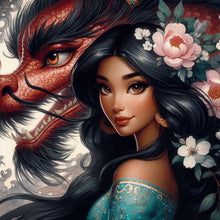 Load image into Gallery viewer, Diamond Painting - Full Round - Disney Princesses And Dragons (40*40CM)