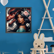 Load image into Gallery viewer, Diamond Painting - Full Round - Disney Princesses And Dragons (40*40CM)