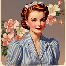 Load image into Gallery viewer, Diamond Painting - Full Round - Vintage Girl (40*40CM)