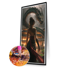 Load image into Gallery viewer, Diamond Painting - Full Round - Dragon And Girl (40*70CM)