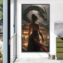 Load image into Gallery viewer, Diamond Painting - Full Round - Dragon And Girl (40*70CM)