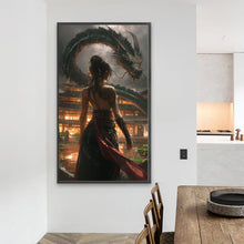 Load image into Gallery viewer, Diamond Painting - Full Round - Dragon And Girl (40*70CM)