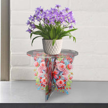 Load image into Gallery viewer, Acrylic Butterfly Round Flower Pot Riser Potted Plant Holder Rack for Home Decor