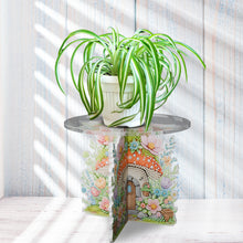Load image into Gallery viewer, Acrylic Butterfly Round Flower Pot Riser Potted Plant Holder Rack for Home Decor