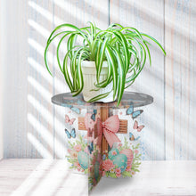 Load image into Gallery viewer, Acrylic Butterfly Round Flower Pot Riser Potted Plant Holder Rack for Home Decor