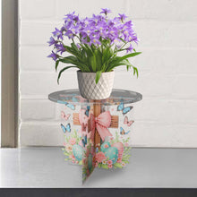 Load image into Gallery viewer, Acrylic Butterfly Round Flower Pot Riser Potted Plant Holder Rack for Home Decor