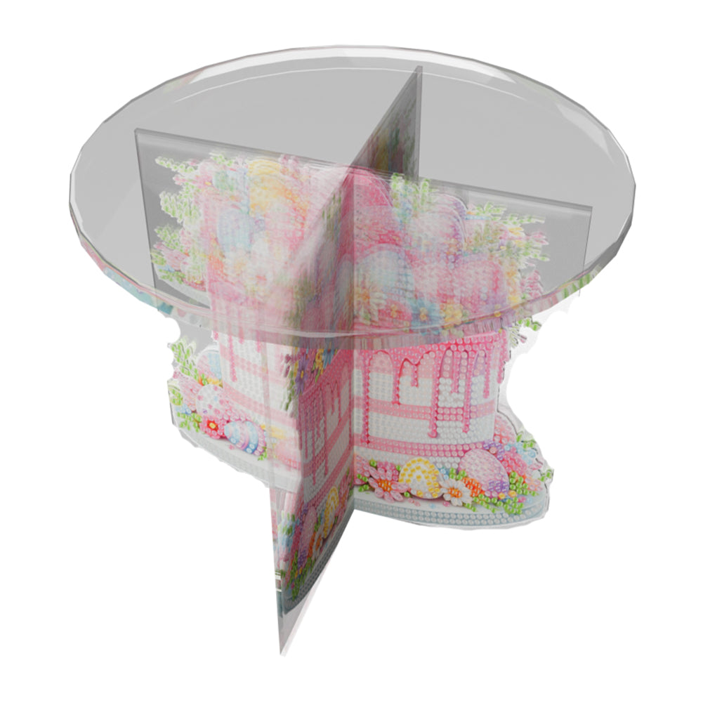 Acrylic Butterfly Round Flower Pot Riser Potted Plant Holder Rack for Home Decor